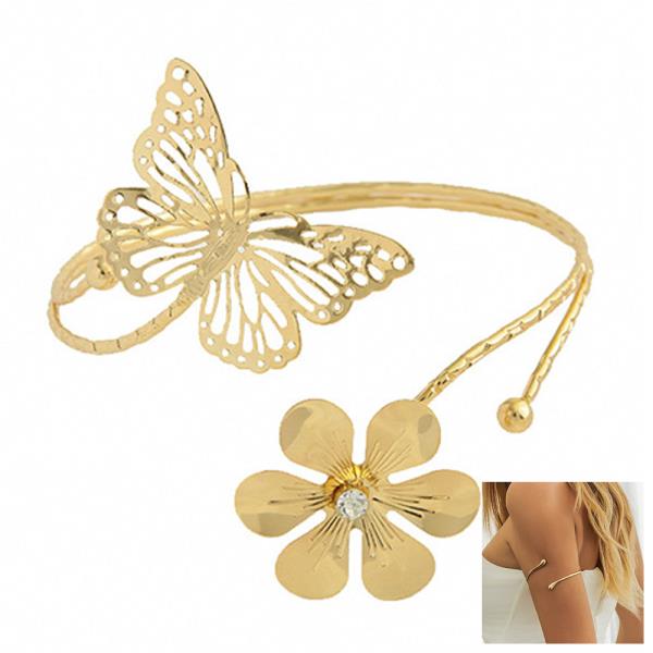 METAL BUTTERFLY UPPER ARM CUFF BRACELET