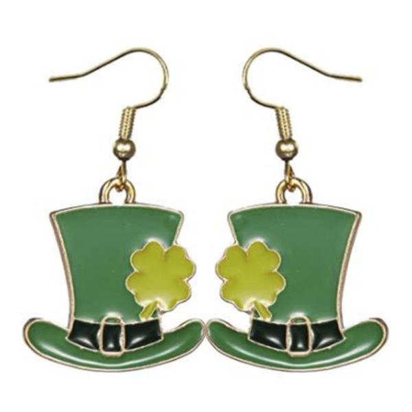 SAINT PATRICK`S DAY HAT DANGLE EARRING