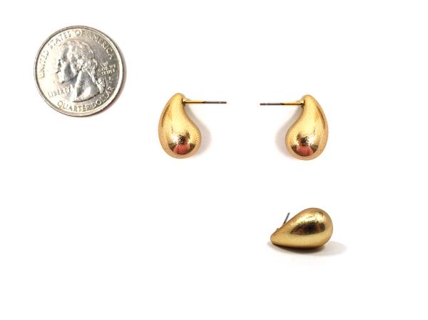 TEARDROP DOME METAL EARRING