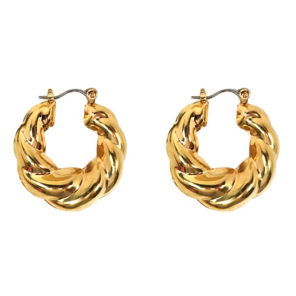 CROISSANT METAL HOOP EARRING