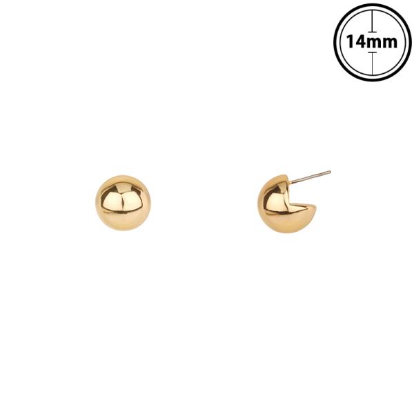 BALL METAL POST EARRING