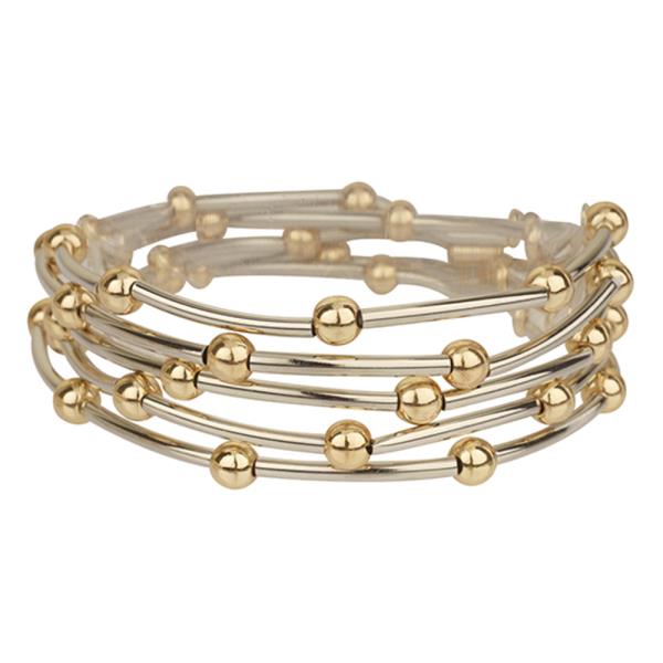 METAL BALL STERTCH BRACELET SET