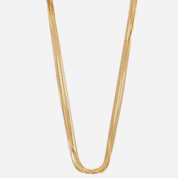 SODAJO METAL LAYERED GOLD DIPPED NECKLACE