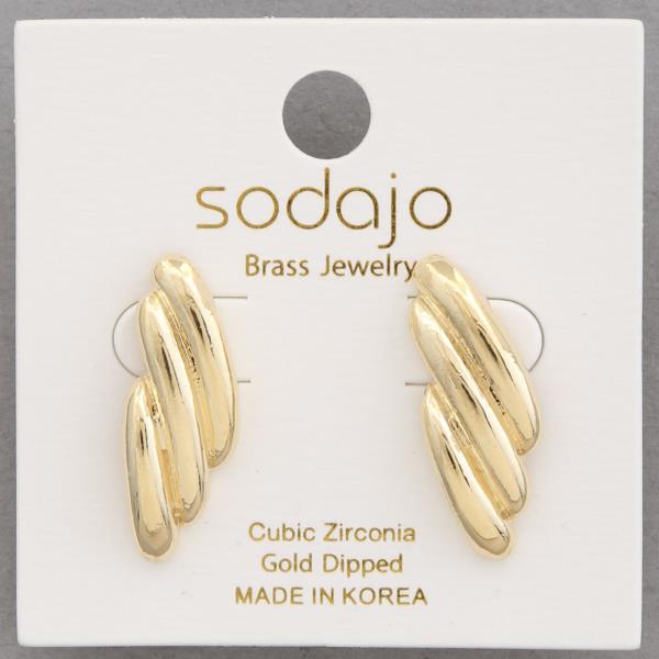 SODAJO METAL GOLD DIPPED EARRING