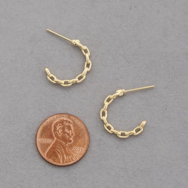 SODAJO CHAIN LINK GOLD DIPPED EARRING