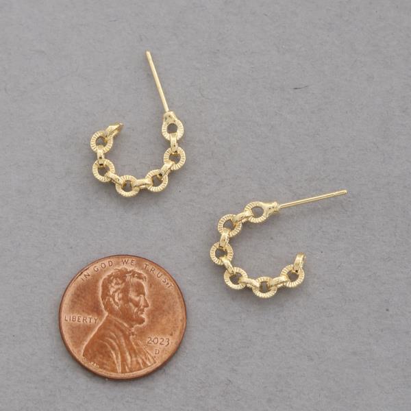 SODAJO OPEN HOOP GOLD DIPPED EARRING