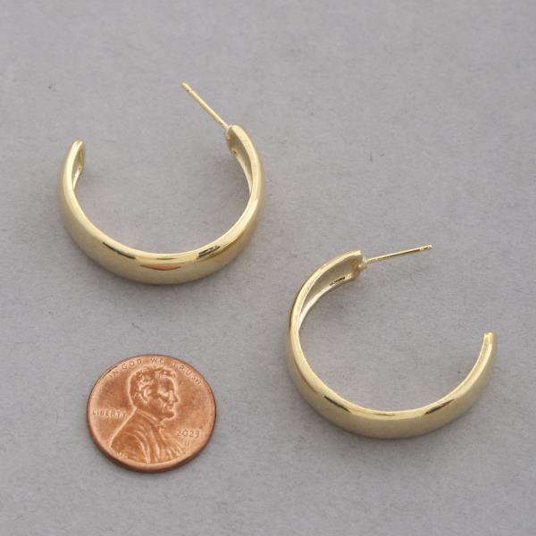 SODAJO METAL HOOP GOLD DIPPED EARRING