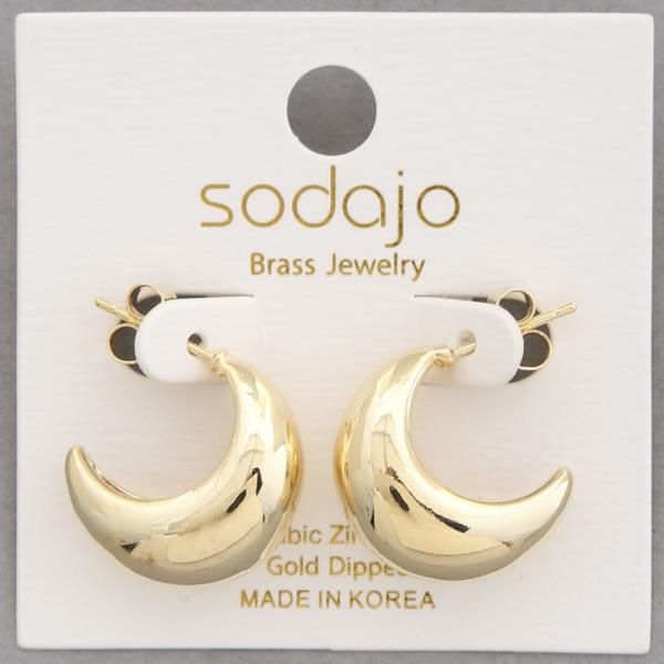 SODAJO METAL GOLD DIPPED EARRING