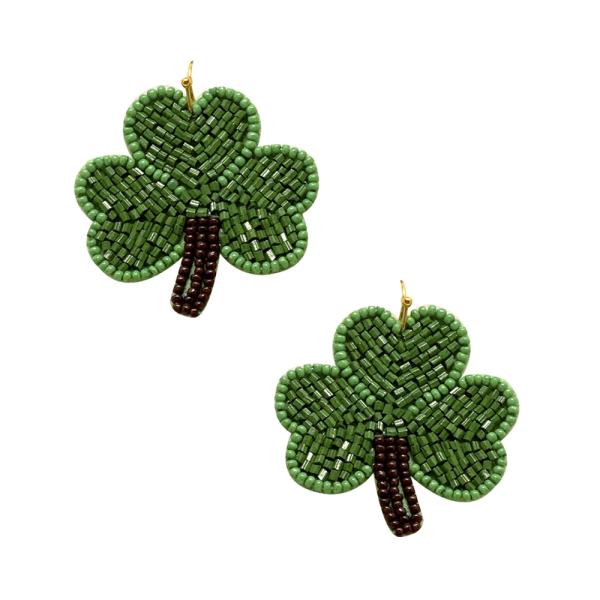 ST. PATRICK’S DAY SEED BEAD EARRING