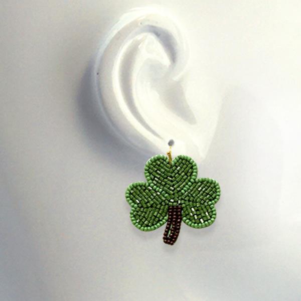 ST. PATRICK’S DAY SEED BEAD EARRING