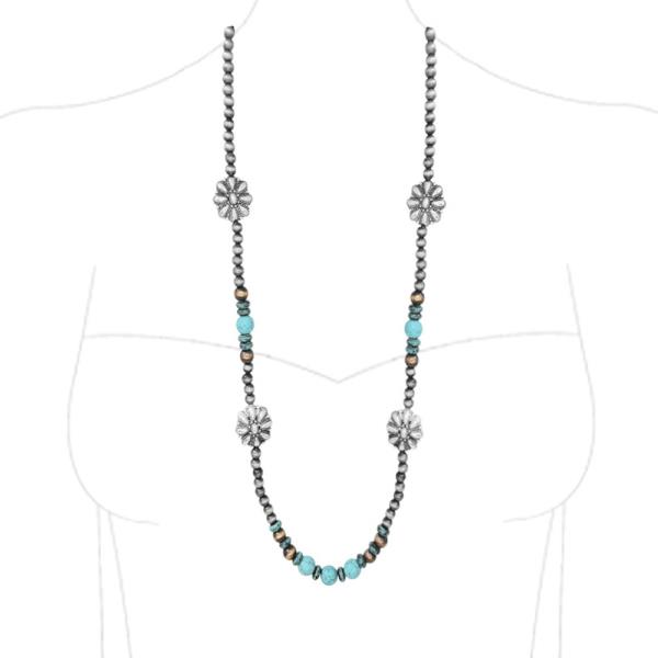 WESTERN NAVAJO BEAD LONG NECKLACE