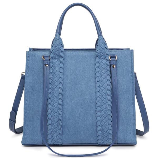 DENIM CHARLOTTE SATCHEL BAG