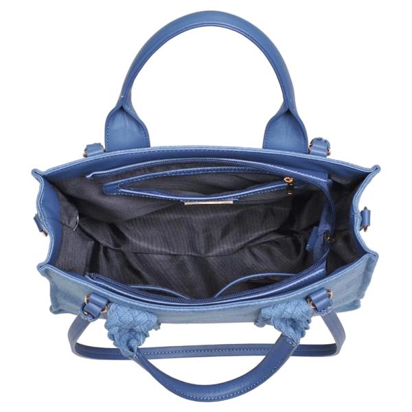 DENIM CHARLOTTE SATCHEL BAG