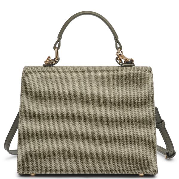 TEXTURED HANDLE SATCHEL BAG