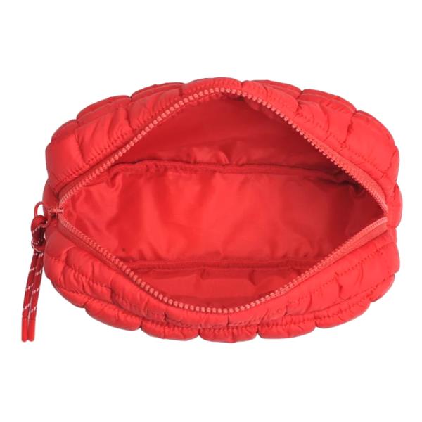 QUILTED CUSHION PUFFER DESIGN POUCH BAG