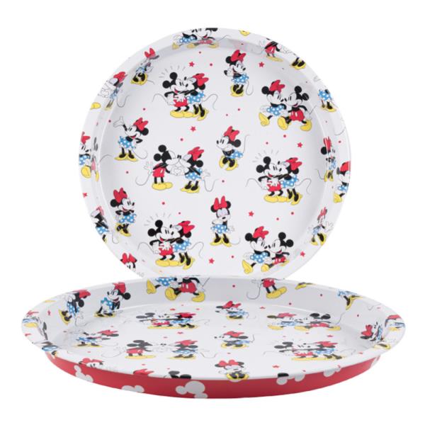 ROUND MICKEY AND MINNIE TRAY