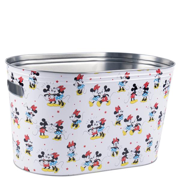 DISNEY MICKEY MOUSE AND MINNIE MOUSE GALVANIZED BEVERAGE TUB WITH HANDLES