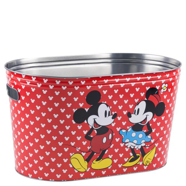 DISNEY MICKEY MOUSE AND MINNIE MOUSE GALVANIZED BEVERAGE TUB WITH HANDLES