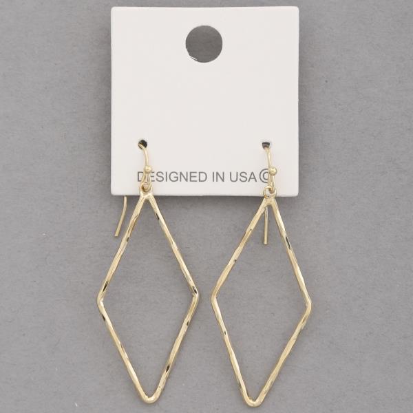 GEO SHAPE METAL DANGLE EARRING