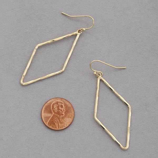 GEO SHAPE METAL DANGLE EARRING