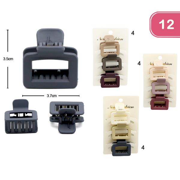 HAIR CLAW JAW CLIP SET (12 UNITS)