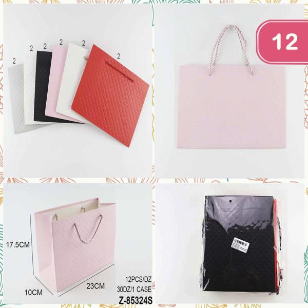 PAPER GIFT TOTE SHOPPING BAG (12 UNITS)