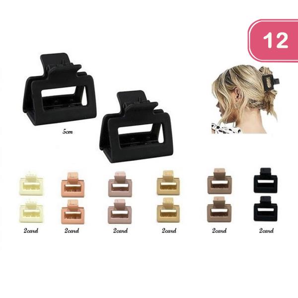 HAIR CLAW JAW CLIP 2 PC SET (12 UNITS)