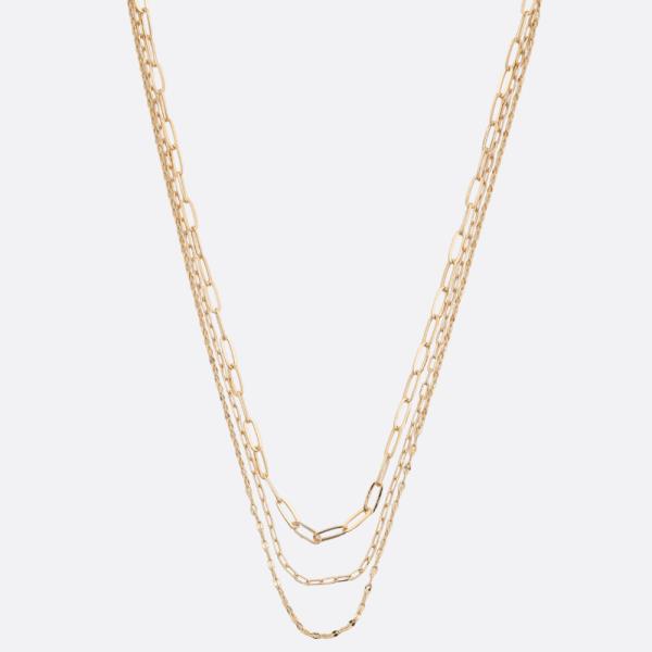 OVAL LINK LAYERED NECKLACE