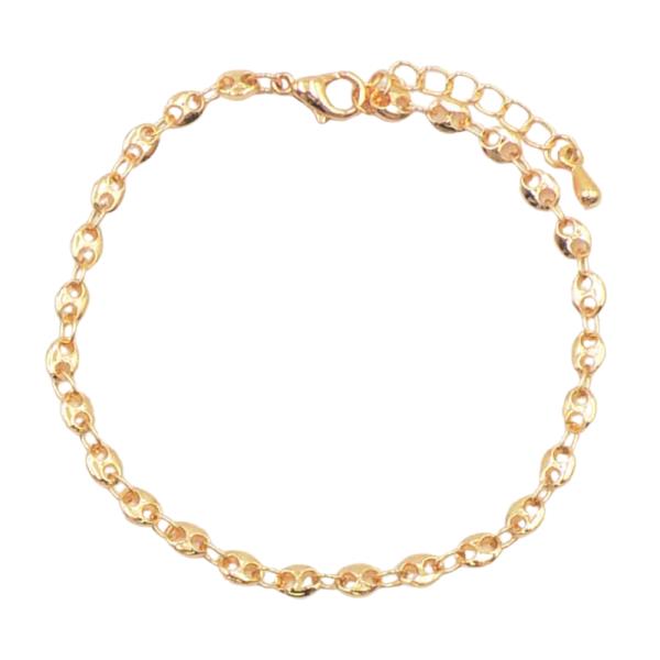 BRASS- OVAL CHAIN BRACELET