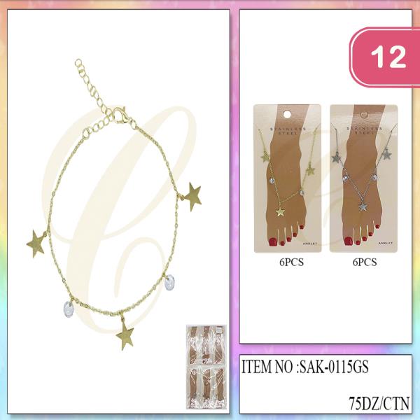 STAR STONE ANKLET (12 UNITS)