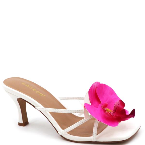 SILK FLOWER STRAPPY SANDAL 12 PAIRS