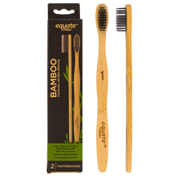 EQUATE BAMBOO CHARCOAL INFUSED BRISTLES TOOTHBRUSH