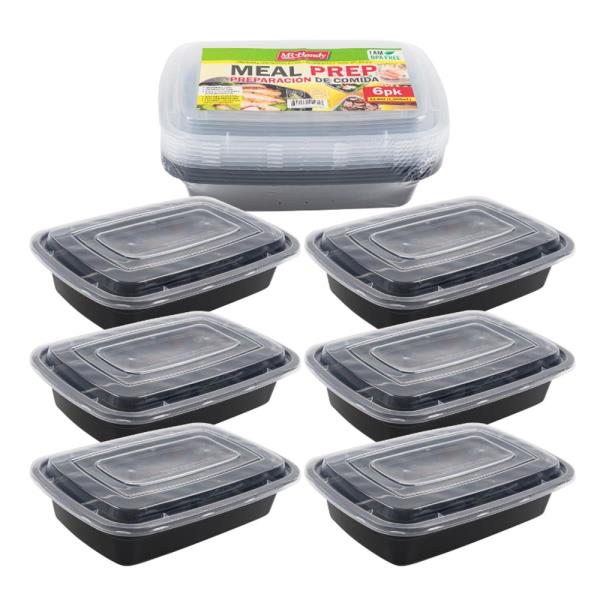 FOOD 6PC RECTANGLE CONTAINER