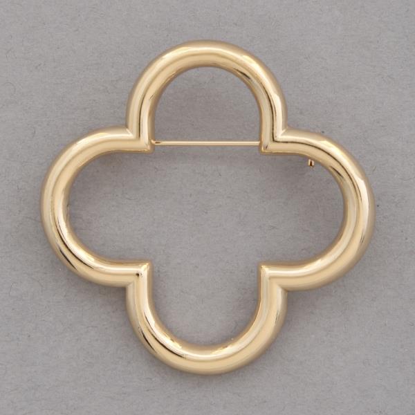 CLOVER SHAPE METAL BROOCH