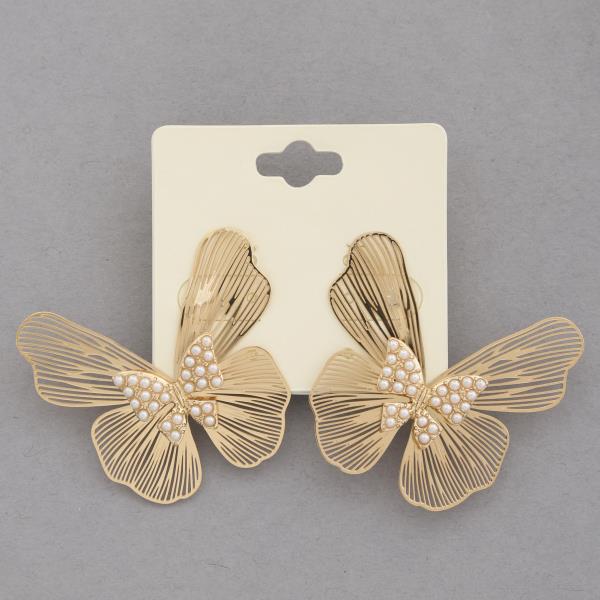 BUTTERFLY SHAPE METAL EARRING