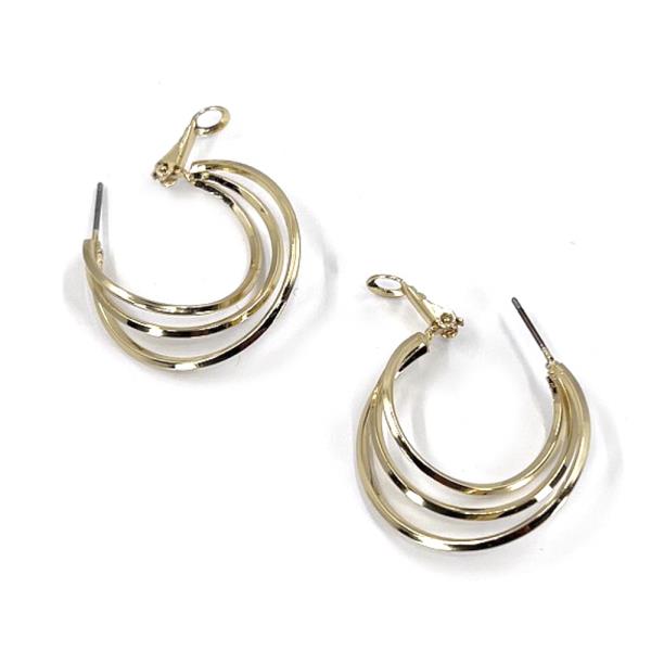 TRIPLE C HOOP EARRING