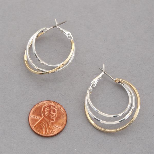 TRIPLE C HOOP EARRING