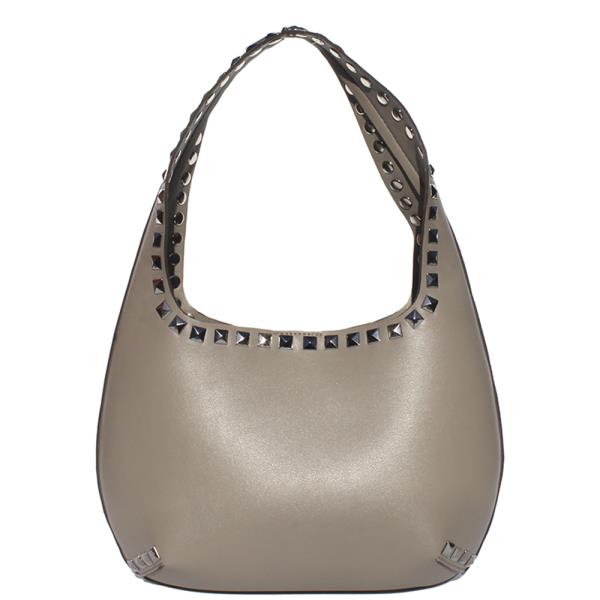 LENNON SMOOTH STUDDED SHOULDER BAG