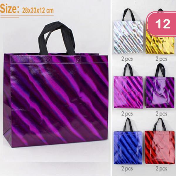 REUSABLE GIFT TOTE SHOPPING BAG (12 UNITS)