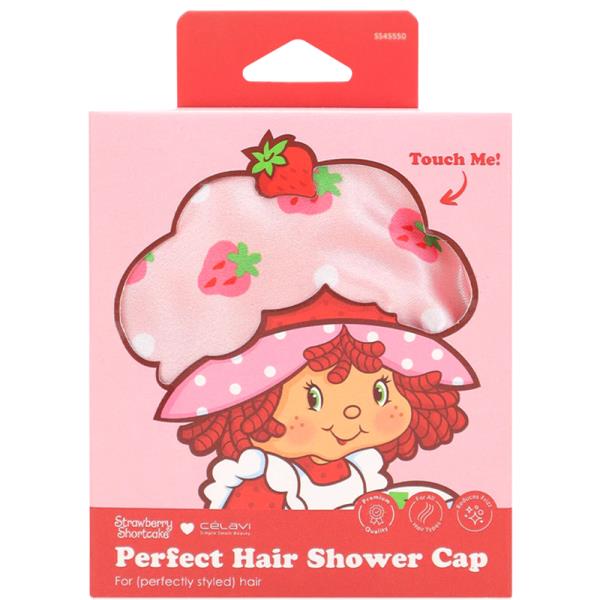 CELAVI 2PC STRAWBERRY SHORTCAKE SHOWER CAP