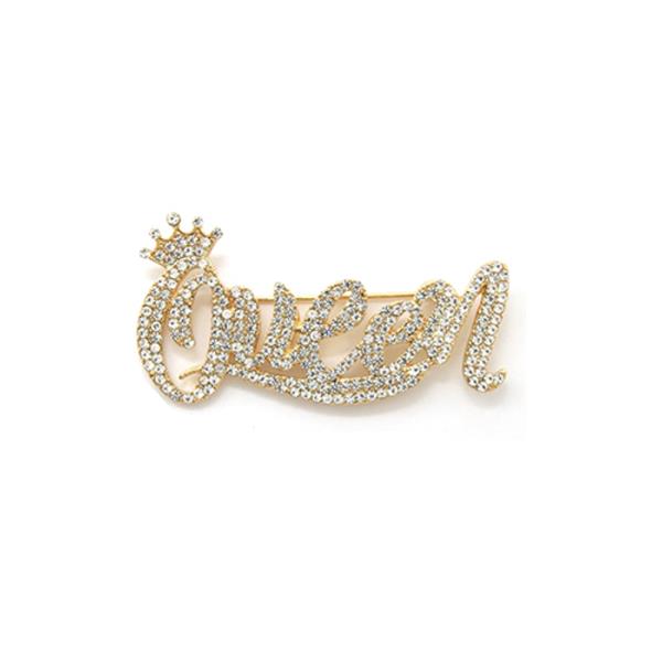 RHINESTONE QUEEN BROOCH