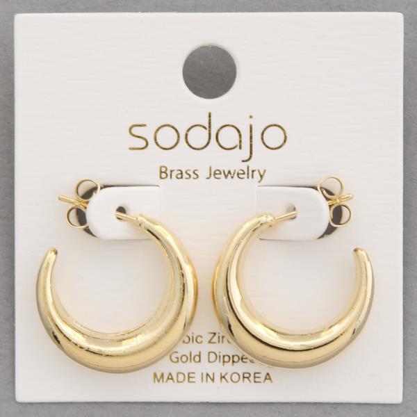 SODAJO OPEN HOOP GOLD DIPPED EARRING