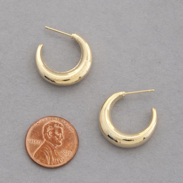 SODAJO OPEN HOOP GOLD DIPPED EARRING