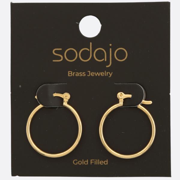 SODAJO HOOP GOLD FILLED EARRING