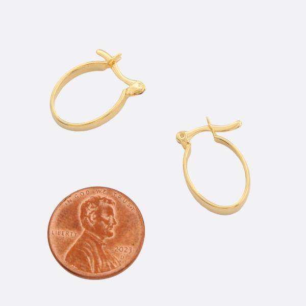 SODAJO OVAL GOLD FILLED EARRING