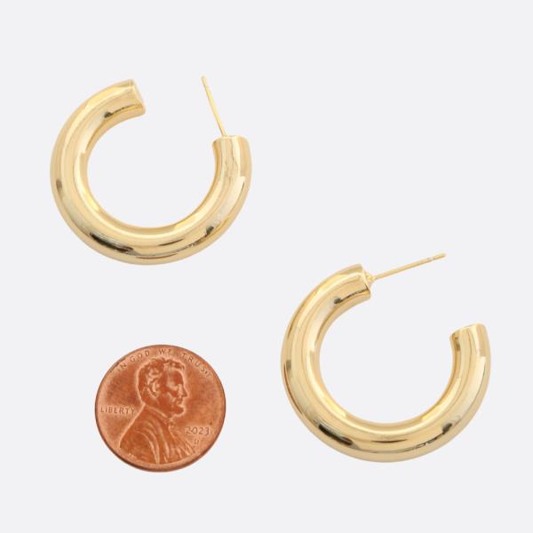 SODAJO OPEN HOOP GOLD FILLED EARRING