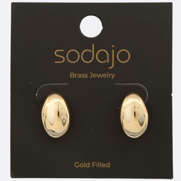 SODAJO OVAL GOLD FILLED EARRING