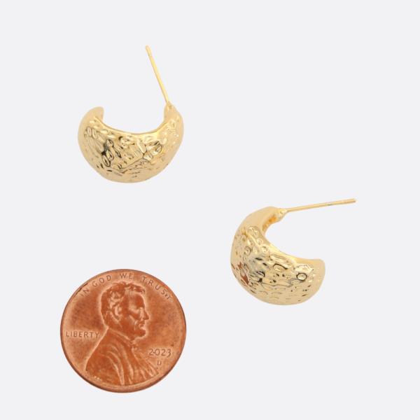 SODAJO TEXTURED GOLD FILLED EARRING