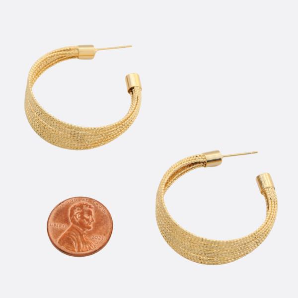 SODAJO WIDE HOOP GOLD FILLED EARRING