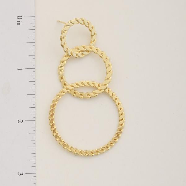 SODAJO CIRCLE LINK GOLD FILLED EARRING